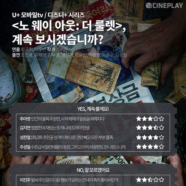 [OTT 별점] 〈노 웨이 아웃: 더 룰렛〉 1, 2화 기자 별점