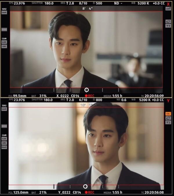 〈눈물의 여왕〉 촬영현장의 김수현 (사진 출처=김수현 공식 SNS 계정)​